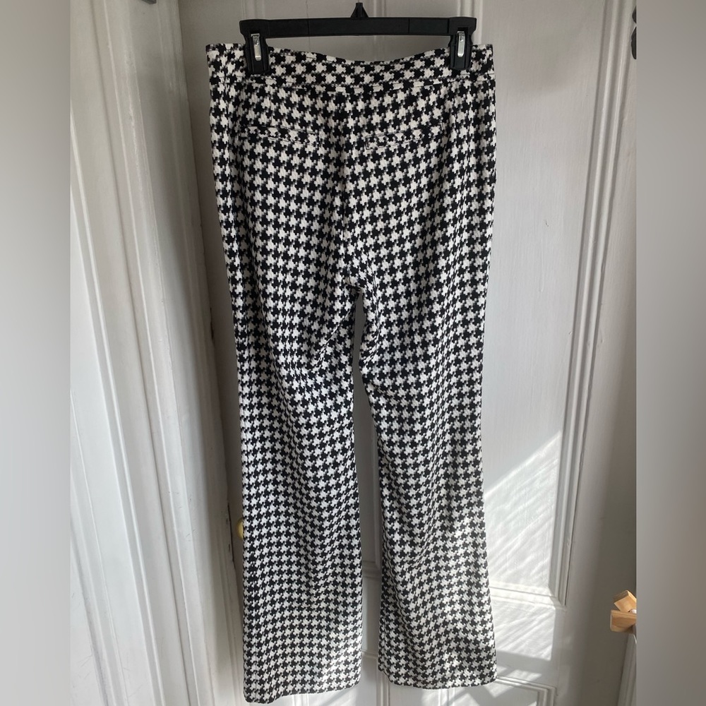 Trina Turk Willis 2 Houndstooth Wide-Leg Pants Size 2 - Picture 2 of 6